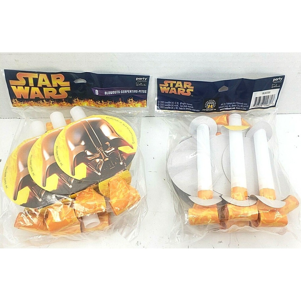 2 VTG Star Wars 2005 Party Blowouts Favors (8 ct) Total 16 Birthday Party